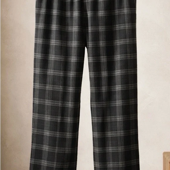 dip Men's Charcoal Plaid Dress Pants - Picture 2 of 3
